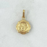 Pendant Virgen Del Carmen 0.75gr / 2cm / Yellow Gold 18K Floral Frame