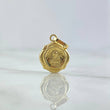 Pendant Sacred Heart of Jesus 0.75gr / 2.1cm / Yellow Gold 18K Floral Frame