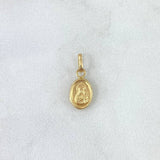 Pendant Sacred Heart of Jesus - Virgin of Carmen 0.3gr / 1.5cm / 18K Yellow Gold