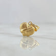 Dije Corazón Texturizado 0.65gr / 1.8cm / Cruzado Oro Amarillo 18K