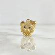Pendant Bear Face 2.05gr / 1.6cm / White Zircons - Black Eyes 18K Yellow Gold