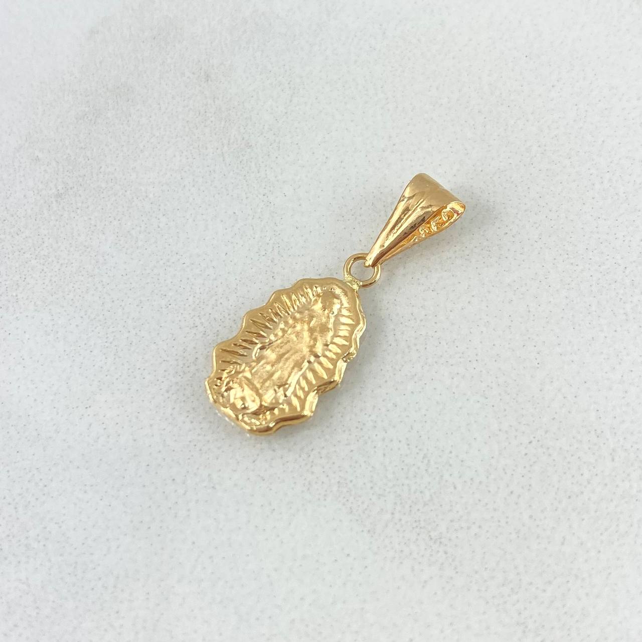 Pendant Virgin Guadalupe Silhouette 0.65gr / 2cm / Matte - Smooth 18K Yellow Gold