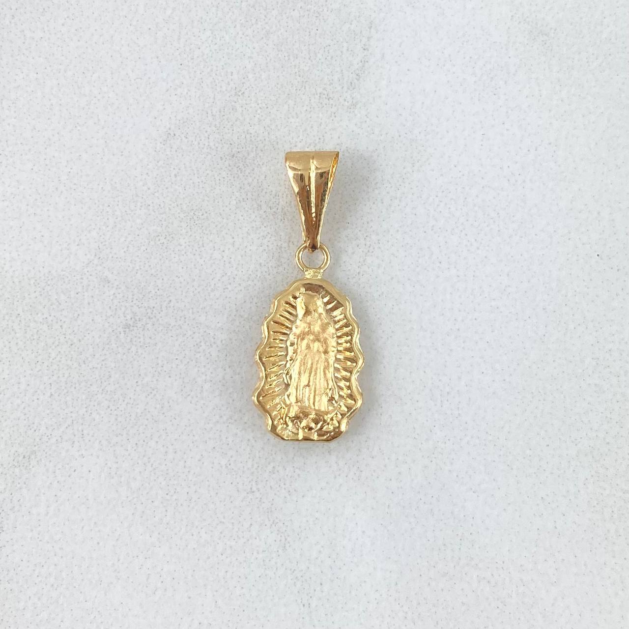Pendant Virgin Guadalupe Silhouette 0.65gr / 2cm / Matte - Smooth 18K Yellow Gold