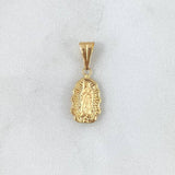 Pendant Virgin Guadalupe Silhouette 0.65gr / 2cm / Matte - Smooth 18K Yellow Gold