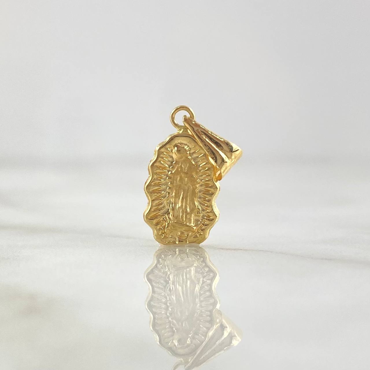 Pendant Virgin Guadalupe Silhouette 0.65gr / 2cm / Matte - Smooth 18K Yellow Gold