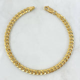 Cuban Links Bracelet 5.45gr / 8 in / 5mm Yellow Gold +1 18K !