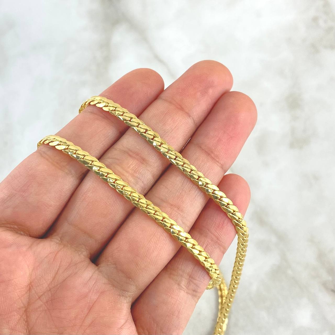 Flat Snake Chain 9.65gr / 23 1/2 in / 18K Gold +3 !
