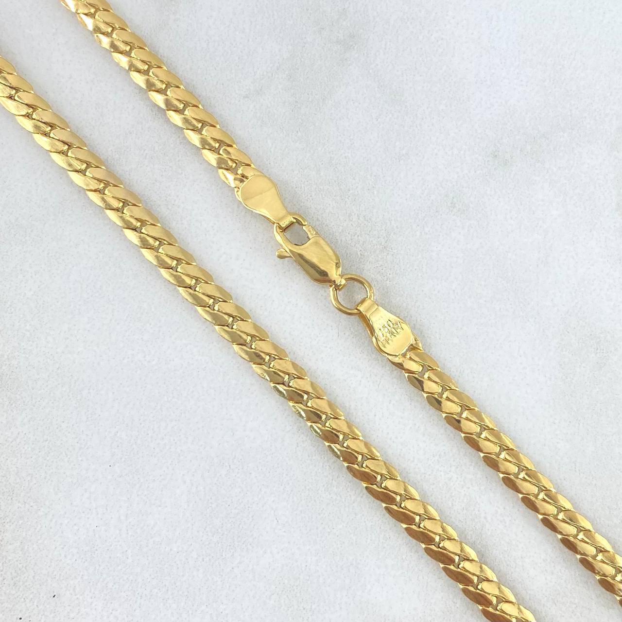 Flat Snake Chain 9.55gr / 23 1/2 in / 18K Gold +3