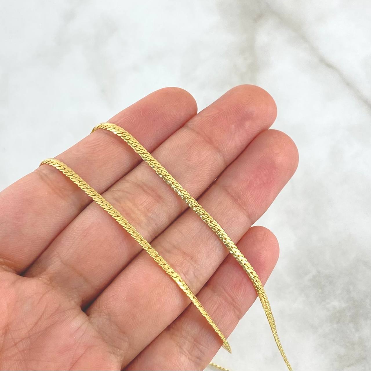 Cadena Serpiente 5.45gr / 17 3/4 in / Oro Amarillo +3 18K !