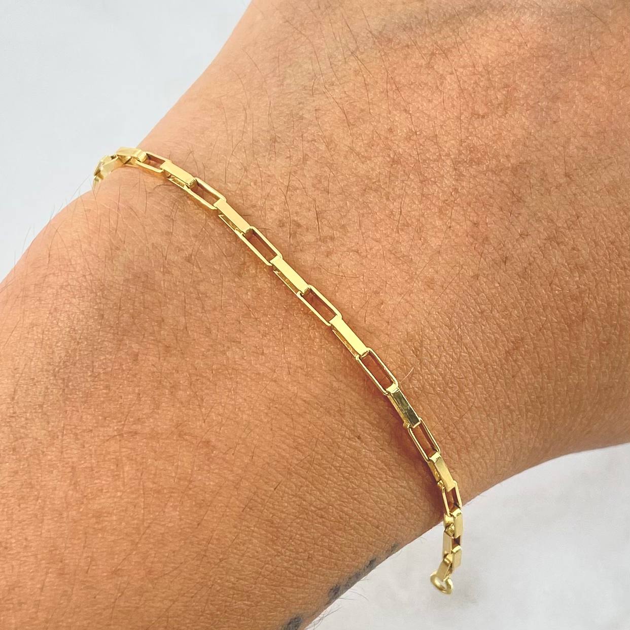 Paperclip Bracelet 2.8gr / 19cm / 2mm Yellow Gold +3 18K ©