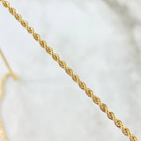 Rope Chain 2.35gr / 60cm / 1.7mm Yellow Gold +3 18K