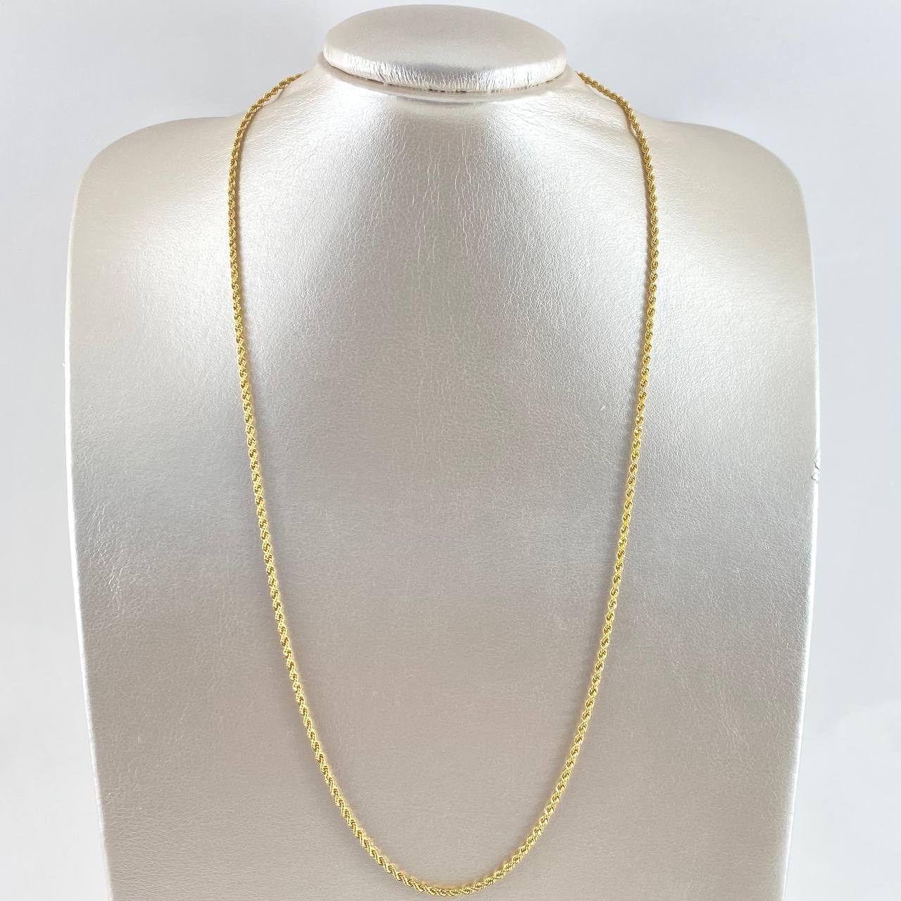 Cadena Lazo 3.25gr / 23 1/2 in / 2mm Oro Amarillo +3 18K