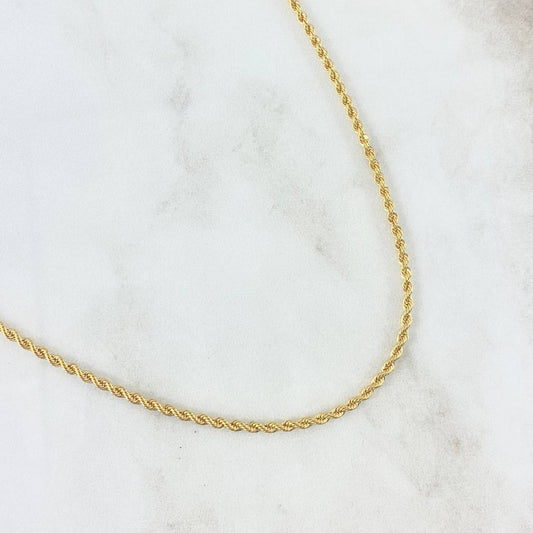 Rope Chain 6.8gr / 60cm/ 2.5mm 18K Yellow Gold +3