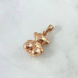 Pendant Faceless Bear 4.55gr / 2.4cm / Smooth 18K Rose Gold