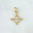 Pendant Bow Arrow 1.05gr / 2.5cm / White Zircons 18K Yellow Gold
