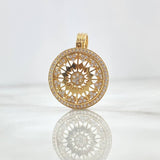 Pendant Kaleidoscope 4.3gr / 2.8cm / White Zirconia 18K Yellow Gold
