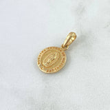 Dije Medalla Virgen Guadalupe 1.55gr / 2cm / Texturizado Oro Amarillo 18K