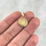 Dije Medalla Virgen Guadalupe 1.55gr / 2cm / Texturizado Oro Amarillo 18K