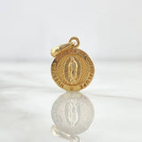 Dije Medalla Virgen Guadalupe 1.55gr / 2cm / Texturizado Oro Amarillo 18K