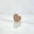Herraje Corazón Punto 1.5gr / 0.8cm / Circones Blancos Oro Rosa 18K *