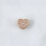 Herraje Corazón Punto 1.5gr / 0.8cm / Circones Blancos Oro Rosa 18K *