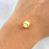 Charm Skull 1.35gr / 0.8cm / Polished 18K Yellow Gold *