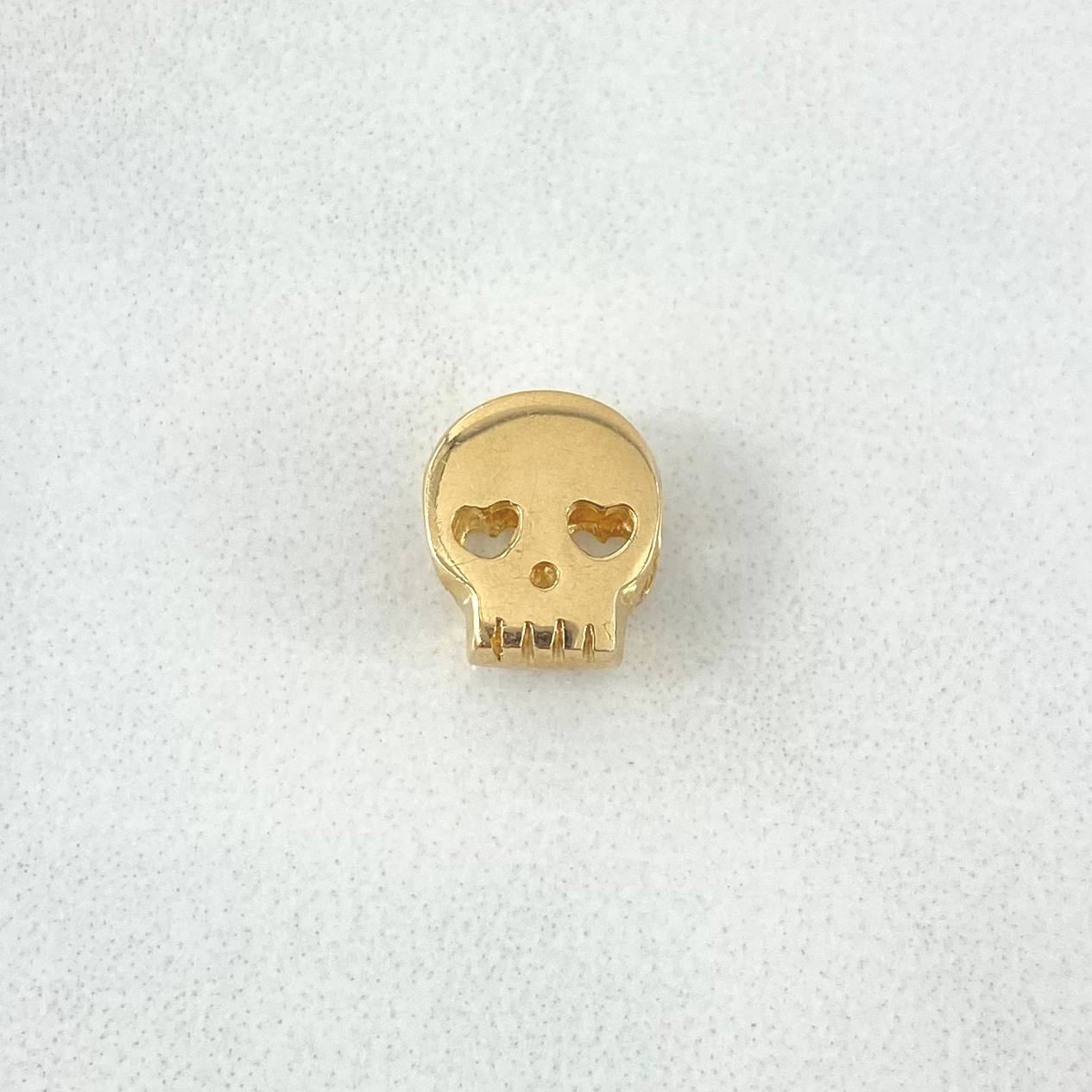 Charm Skull 1.4gr / 0.8cm / Polished 18K Yellow Gold