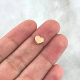 Herraje Corazón 0.65gr / 0.6cm / Liso Oro Rosa 18K
