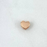 Herraje Corazón 0.65gr / 0.6cm / Liso Oro Rosa 18K