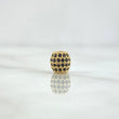 Herraje Barril de Fuego 0.9gr / 0.7cm / Circones Negros Oro Amarillo 18K *