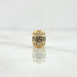 Herraje Barril Tribal 1.45gr / 0.8cm / Circones Blancos Oro Amarillo 18K