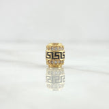 Herraje Barril Tribal 1.45gr / 0.8cm / Circones Blancos Oro Amarillo 18K