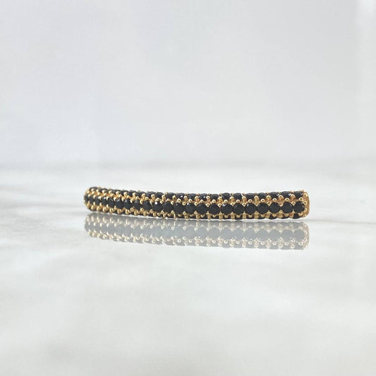 Charm 3.6gr / 3.8cm / Black Zircons 18K Yellow Gold