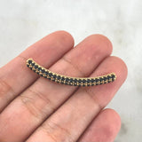 Charm 3.6gr / 3.8cm / Black Zircons 18K Yellow Gold