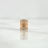 Herraje Barril Tribal 1.45gr / 0.8cm / Circones Blancos Oro Rosa 18K