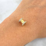 Rustic Charm Spool 2.25 g / 1/4 in 18K Yellow Gold