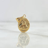 Dije Sagrado Corazón De Jesús - Virgen Del Carmen 0.8gr / 2mm Mate - Liso Oro Amarillo 18K ©