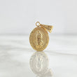 Dije Virgen Guadalupe Ovalada 0.75gr / 2.2mm Troquelada - Cargador Liso Oro Amarillo 18K ©