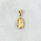 Dije Virgen Guadalupe Silueta 0.65gr / 2mm Mate - Liso Oro Amarillo 18K ©