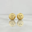 Stud Earrings Bead 1.7gr / 10mm Diamond Cut 18K Yellow Gold ©