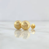 Topos Bola 9mm 1.5gr / Diamantados Oro Amarillo 18K