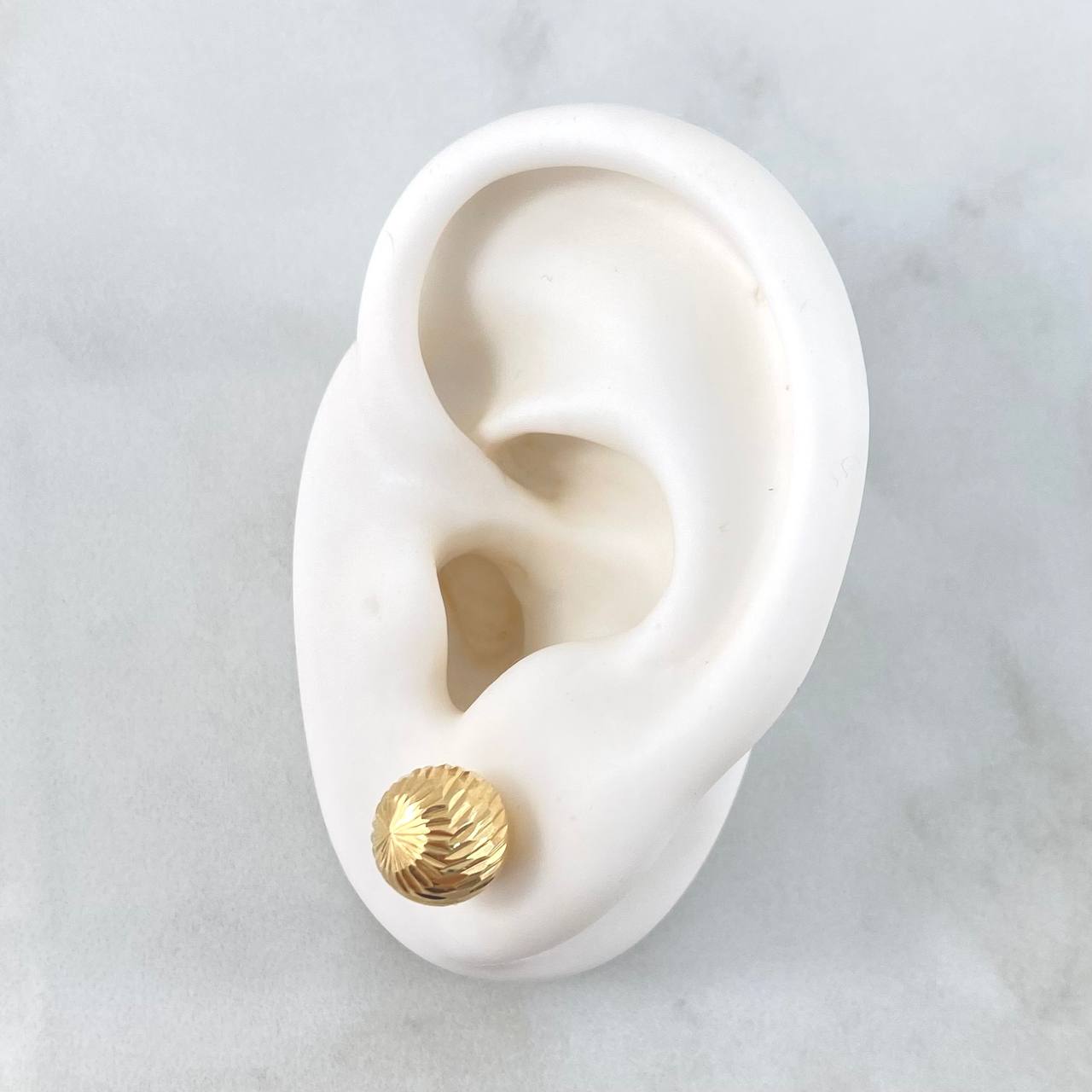 Topos Bola 9mm 1.55gr / Diamantados Oro Amarillo 18K