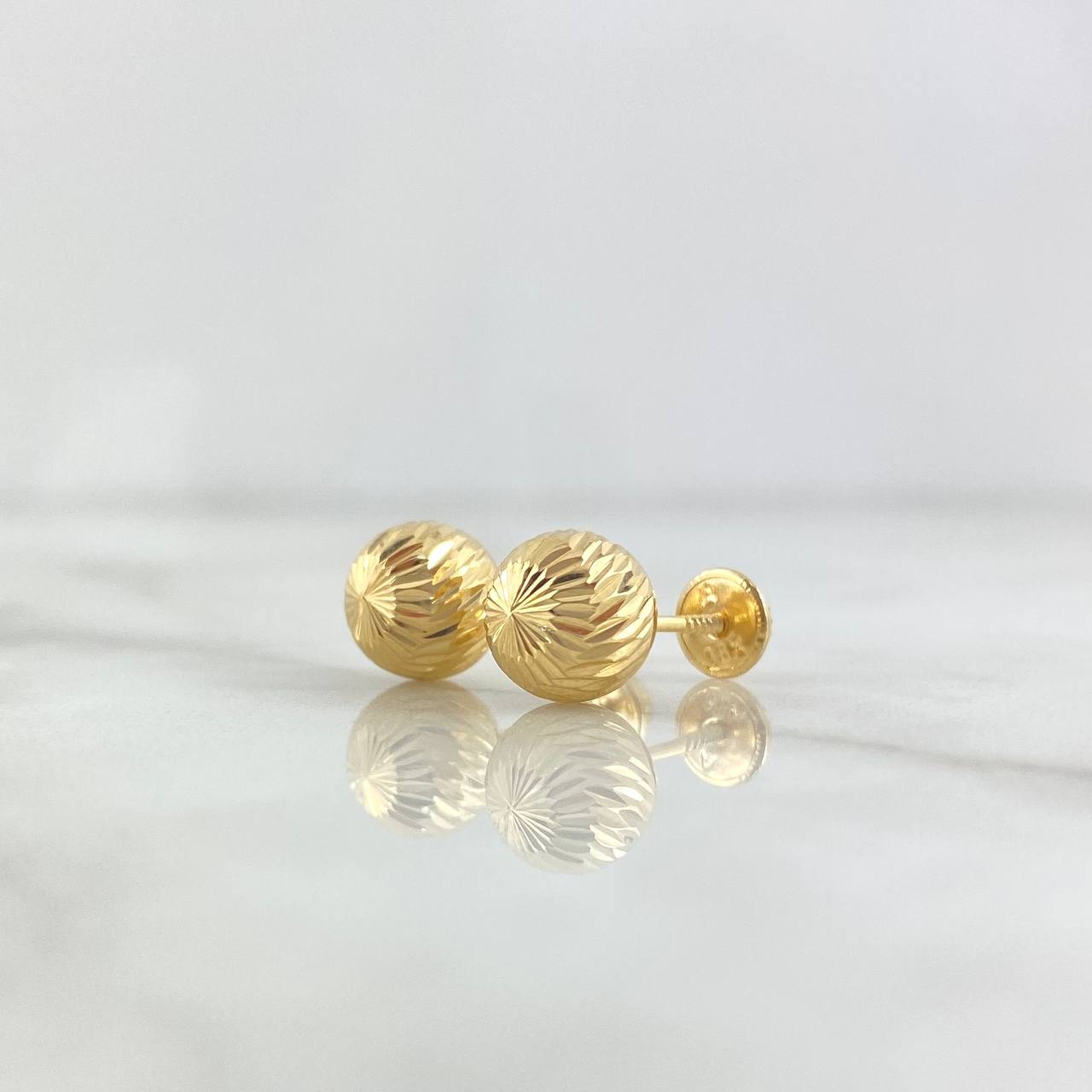 Topos Bola Diamantada 1 g / in / 8 mm Oro Amarillo 18K