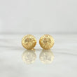 Diamond Cut Bead Stud Earrings 1.05 g / in / 8 mm Yellow Gold 18K