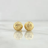 Diamond Cut Bead Stud Earrings 1.05 g / in / 8 mm Yellow Gold 18K