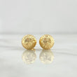 Stud Earrings Bead Diamond Cut 1.05gr / 8mm Yellow Gold 18K