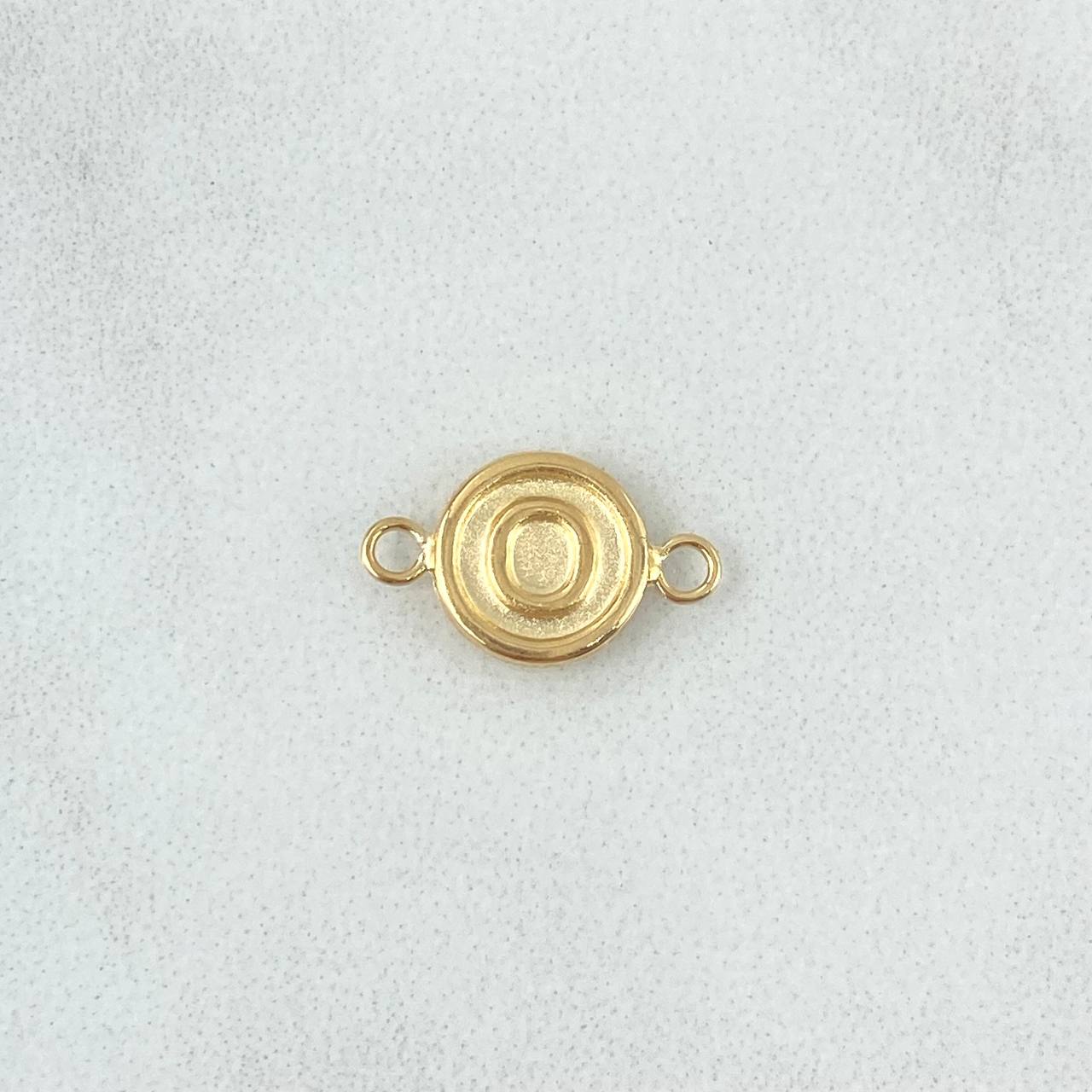 Charm Letter O 0.45gr / 1.3cm / Matte Circle 18K Yellow Gold