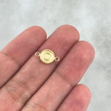 Charm Letter O 0.45gr / 1.3cm / Matte Circle 18K Yellow Gold