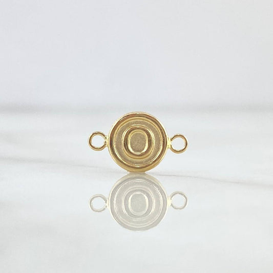 Charm Letter O 0.45gr / 1.3cm / Matte Circle 18K Yellow Gold
