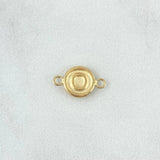 Charm Letter O 0.45gr / 1.3cm / Matte Circle 18K Yellow Gold